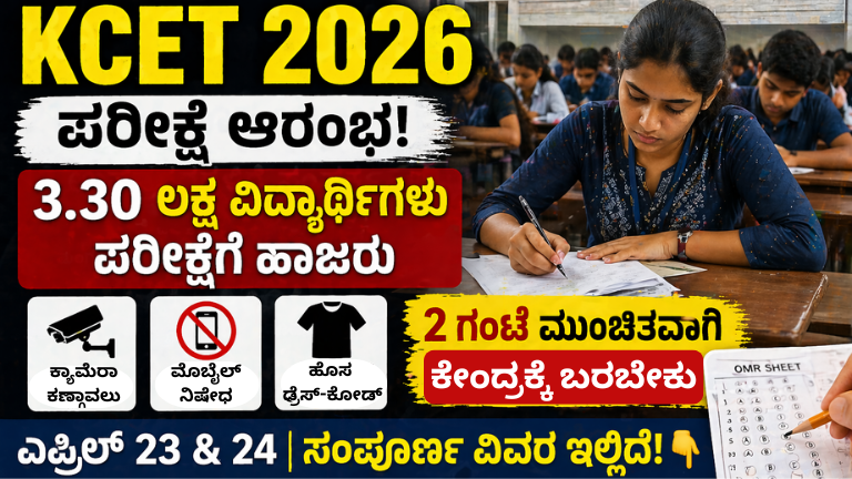 KCET Exam 2026 Rules and Dress Code